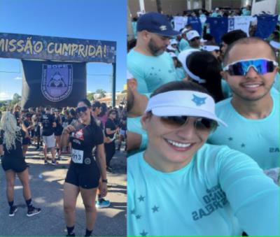 Leandro Ferreira com representantes na corrida de rua!
