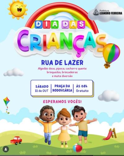Leandro Ferreira realizando a “Semana das Crianças”