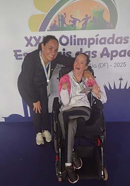 Leandro Ferreira nas “Olimpíadas das APAES”.